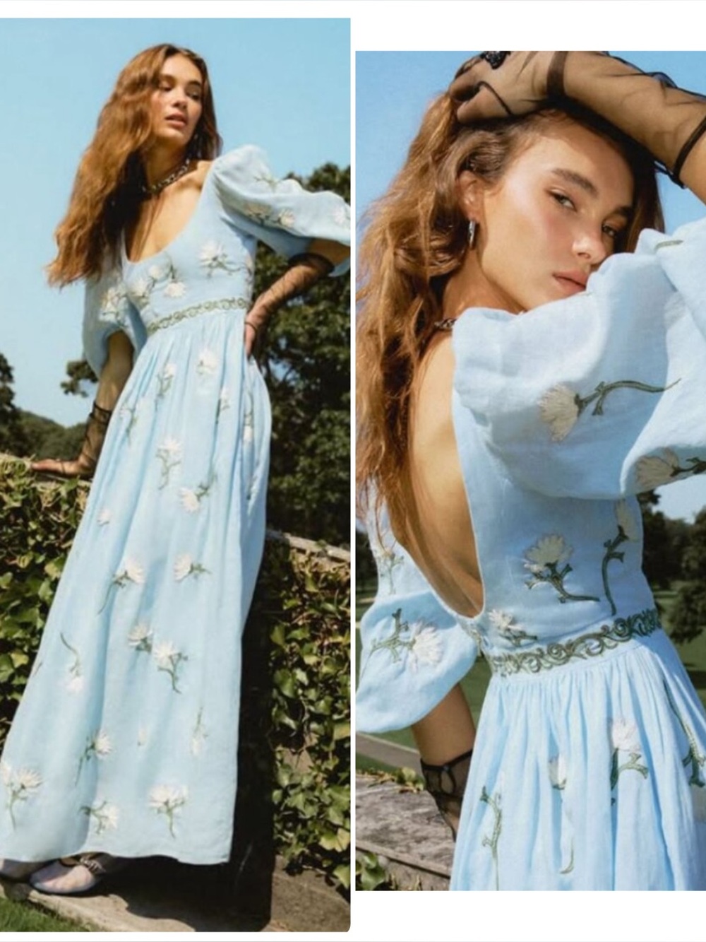 New Agua by Agua Bendita Viviane Floral Linen Dress